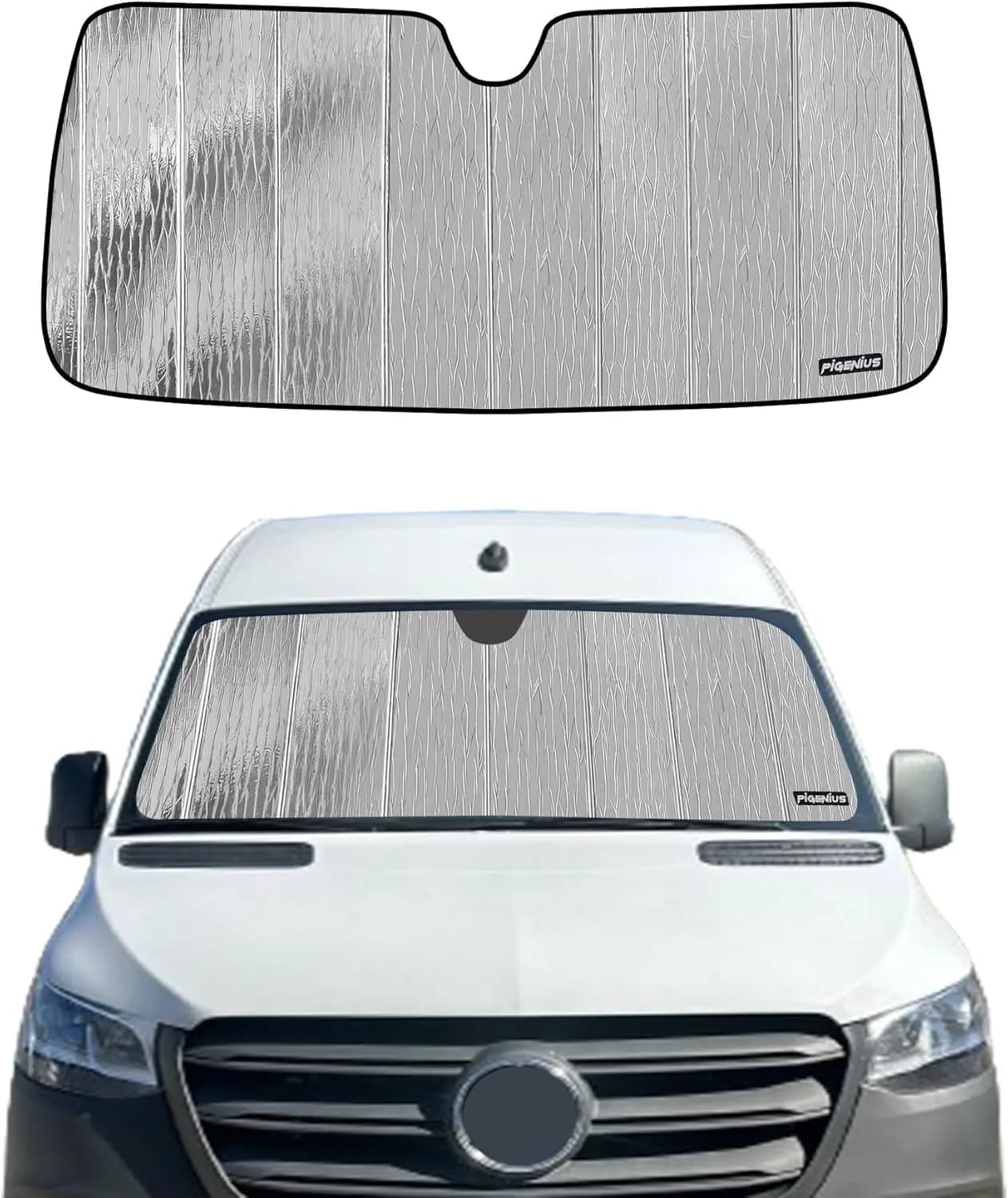 Parasole Universale per Mercedes Sprinter 2007-2025, Protezione Parabrezza Anteriore - Blocco Calore e Raggi UV