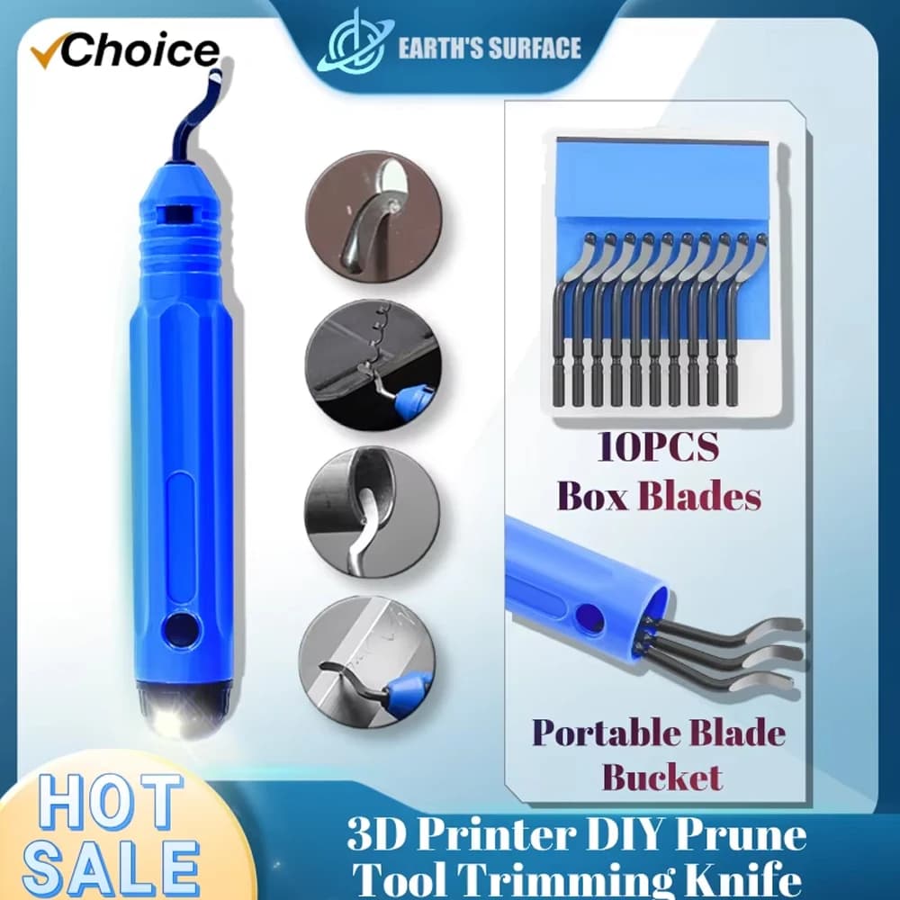 DIY 3D pruning tool, PLA ABS PETG filament scraper knife, modeling and finishing device NB1100 BS1010