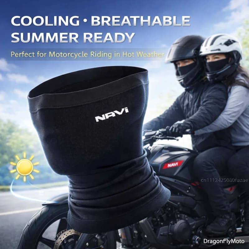Per HONDA DREAMWING Navi 110 2016-2022: Copricapo Estivo Antivento per Moto, Scaldacollo Traspirante Personalizzabile con Logo