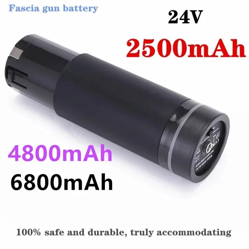 Battery for Massage Gun 24V 2500-6800mAh, Pack Battery for Electric Massage Silent for Neck and Face Without Brushes