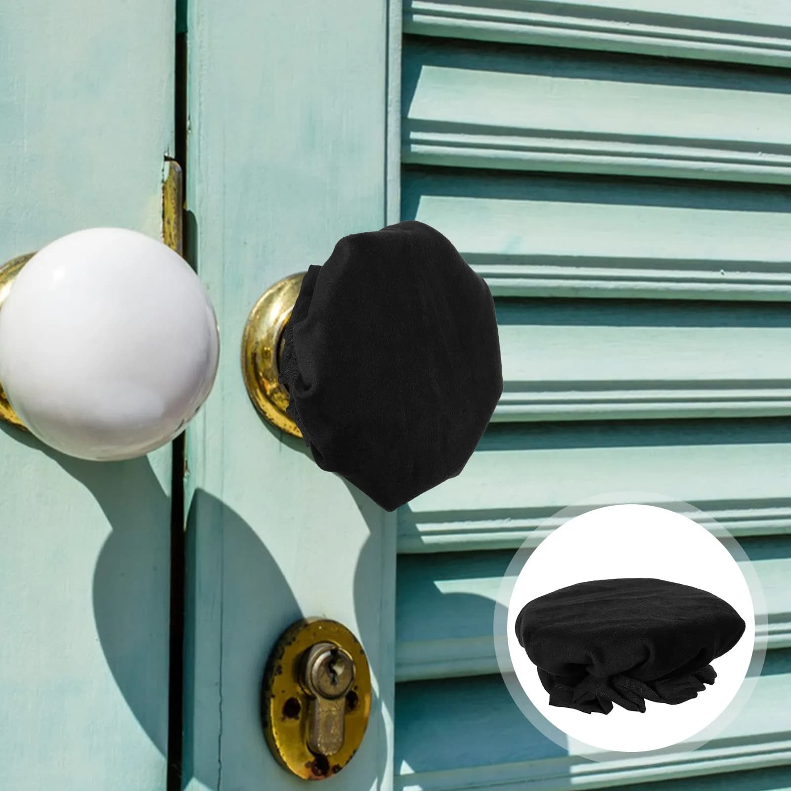 4Pcs Door Knob Handle Covers Anti-Static Soft Round Protective Sleeve Door Handle Covers for Household Office Anti-Shock Safety