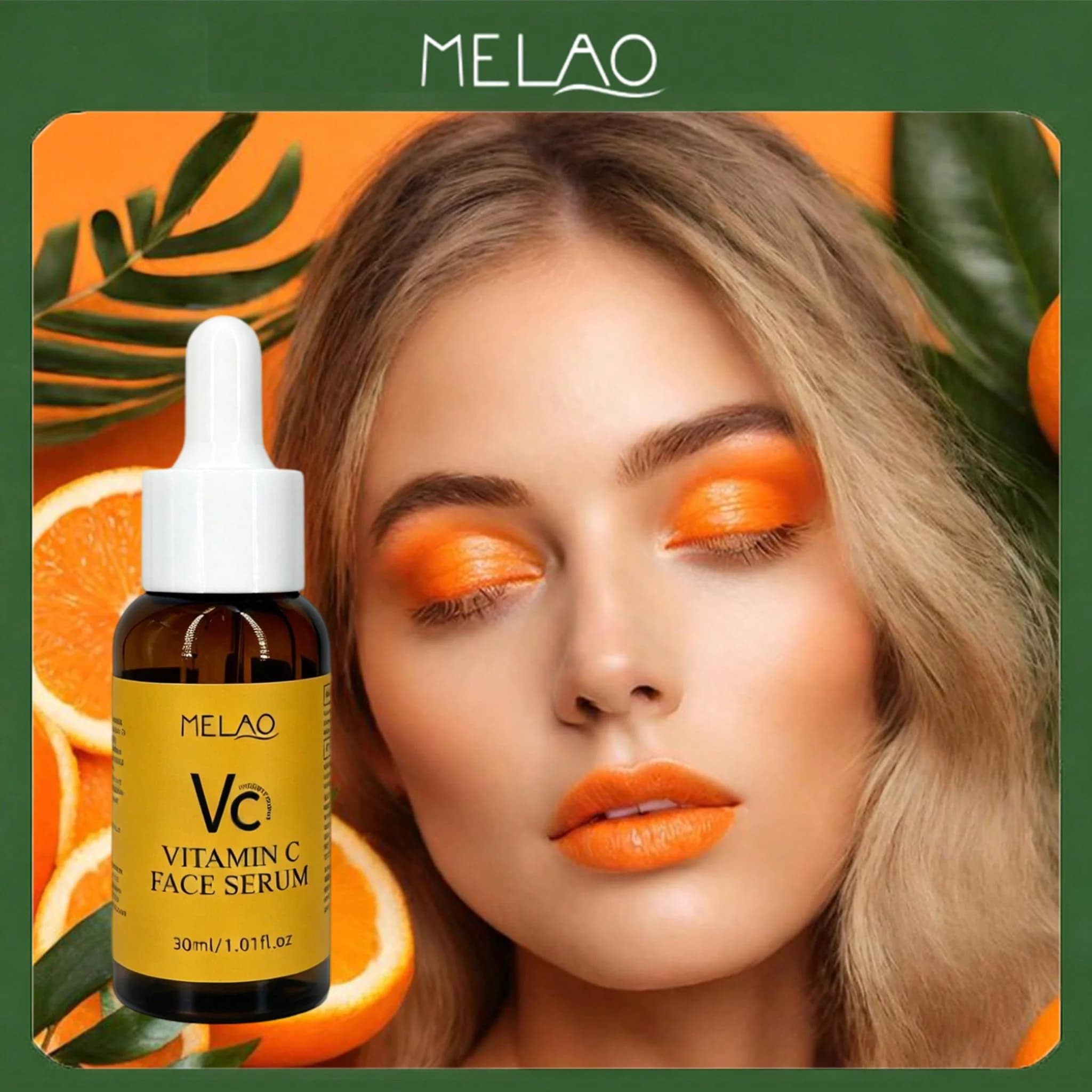 MELAO Vitamin C Face Serum, Brightening Facial Essence, Daily Skin Care Serum to Support Smooth, Even-Toned & Radiant Skin