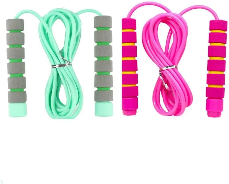 Corda per Saltare Regolabile con Impugnature in Schiuma per Bambini e Adulti, Cavo in PVC Morbido, Corda per Fitness per Esercizi Indoor e Outdoor