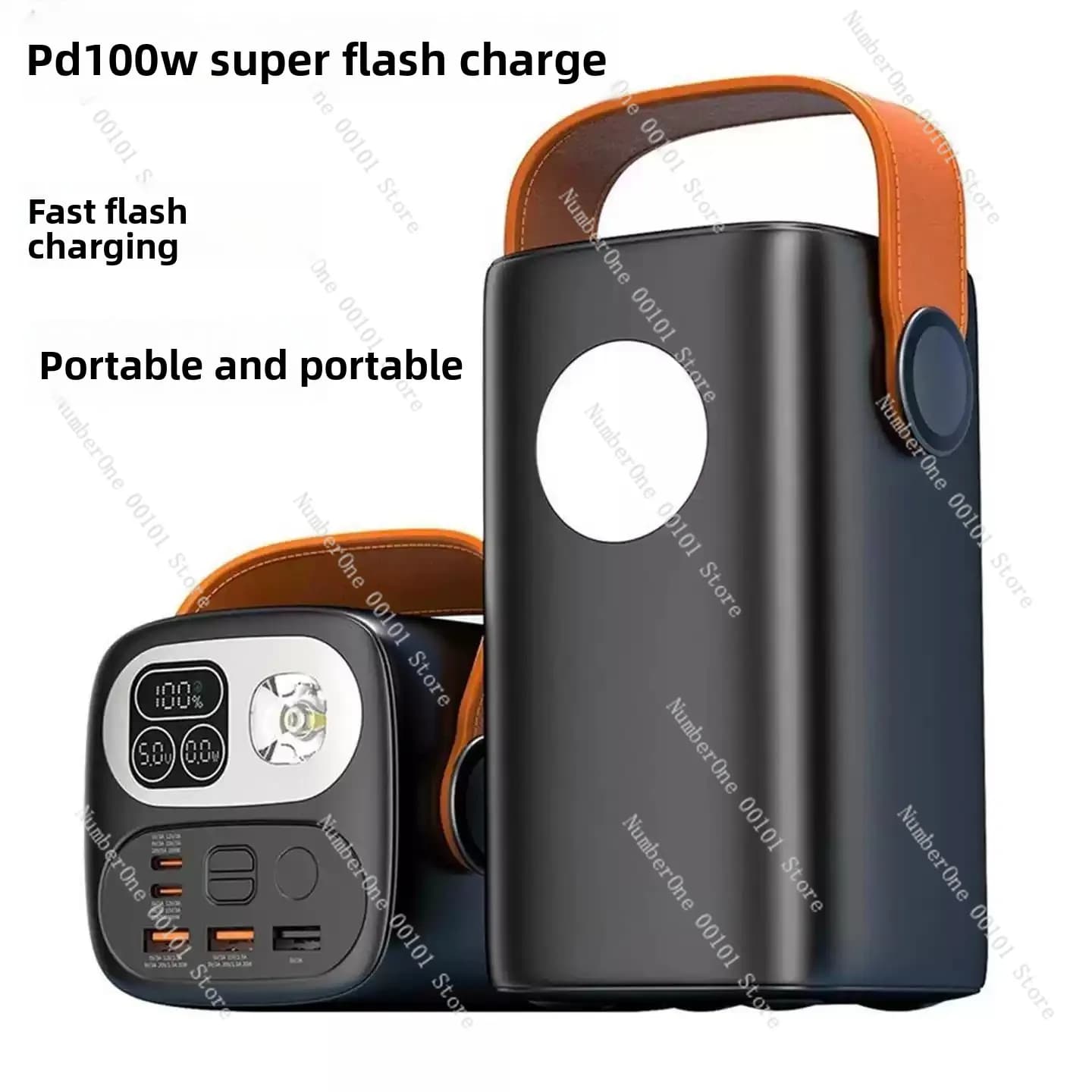 Power Bank 60000mAh Large Capacity PD100W Super Fast Charging Mobile Power Supply