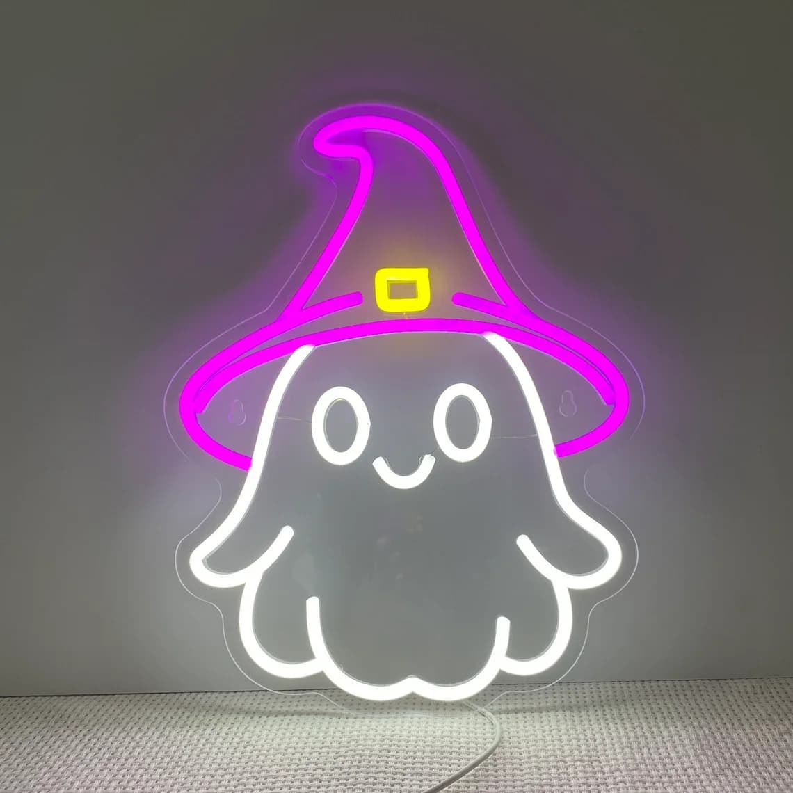 Insegna al neon fantasma, insegna luminosa a led fantasma tagliato, insegna al neon di Halloween Decorazione da parete per feste di Halloween, insegna al neon personalizzata Regali di Halloween