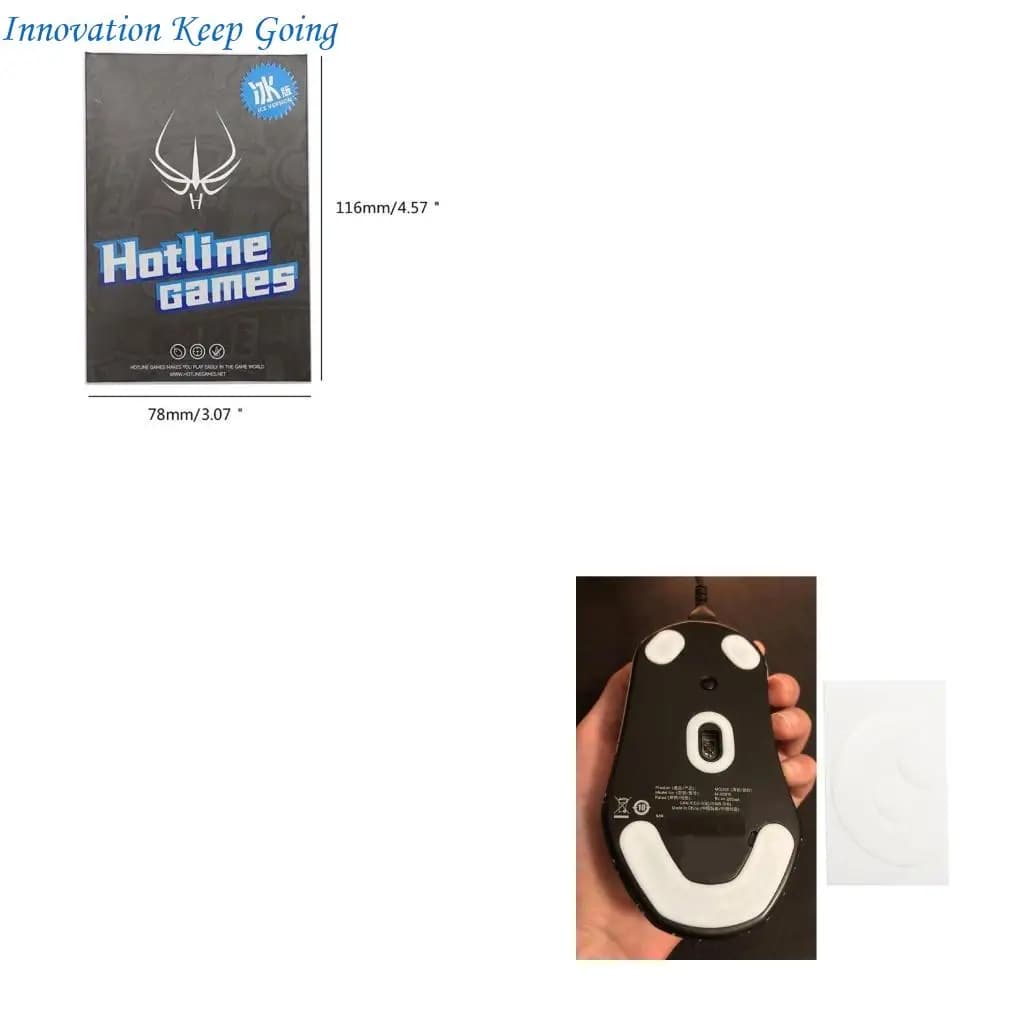 E65C Versione ICE Gioco Piedini del mouse Pattini per 3 set adesivi per piedi scivolanti del mouse