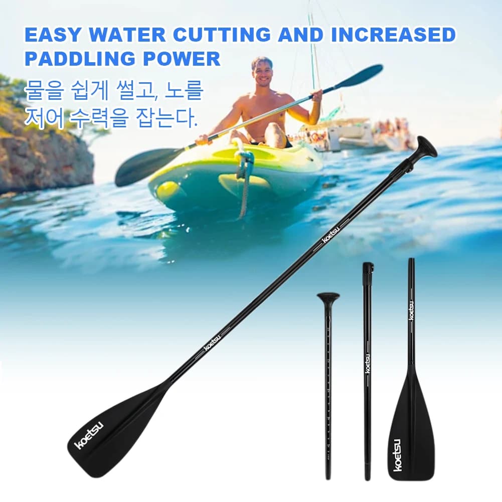 Tavola da Paddle Sup in alluminio regolabile Kayak da barca Paddle 3 pezzi portatile a doppia testa Stand Up Paddle Surfpaddle per canottaggio Kayak