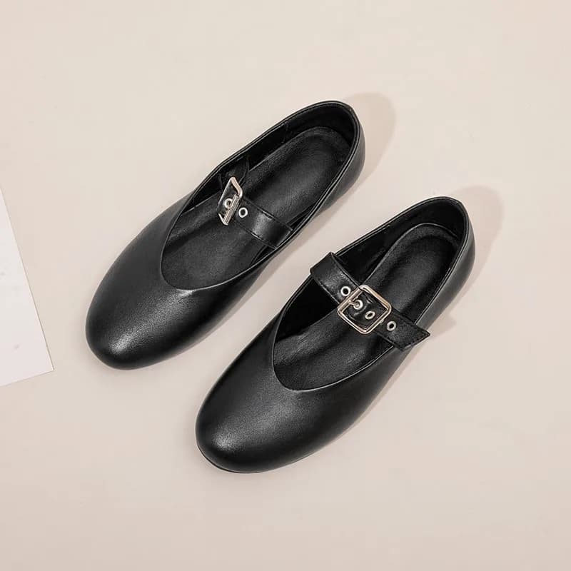 AIYUQI Women's Mary Jane Shoes 2026 Women's Autumn Natural Leather Vintage, Women's Shoes With Stiletto Point, Women's Casual Shoes