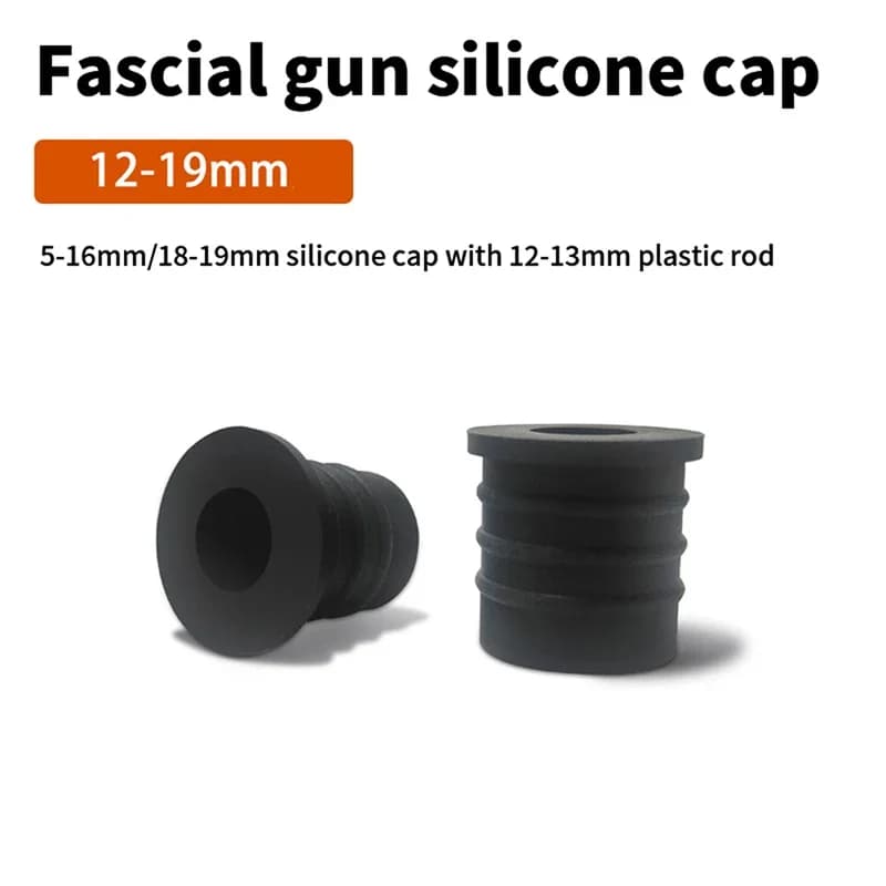 2 pieces spare heads adapter for massage gun silicone ring diameter 12 mm silicone ring adapter 18 mm or 16 mm band gun