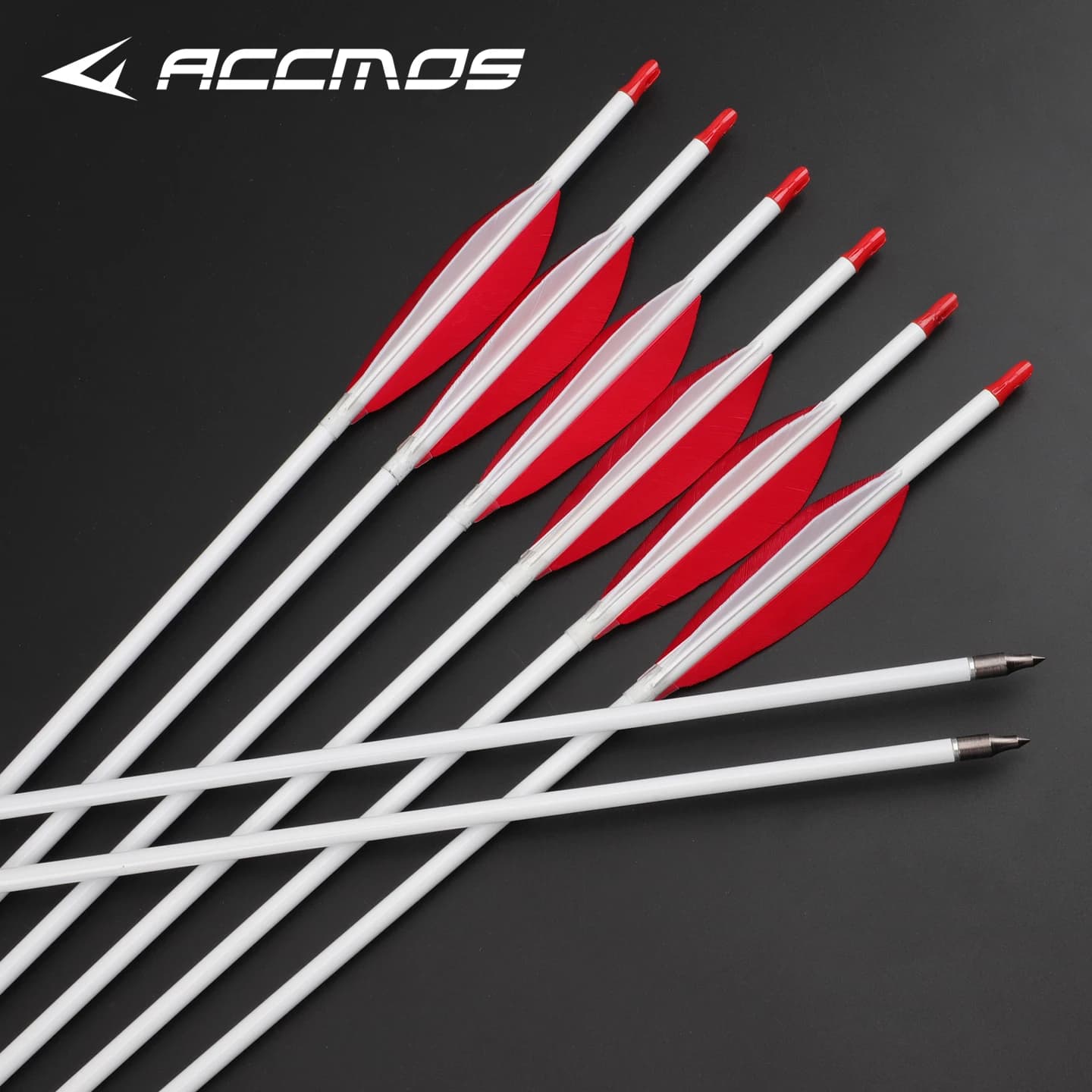 Archery 33inch Pure Carbon Arrows Complete Spine 500/600/700/800 For Compound/Recurve/Traditional Bow Shooting Target Practice