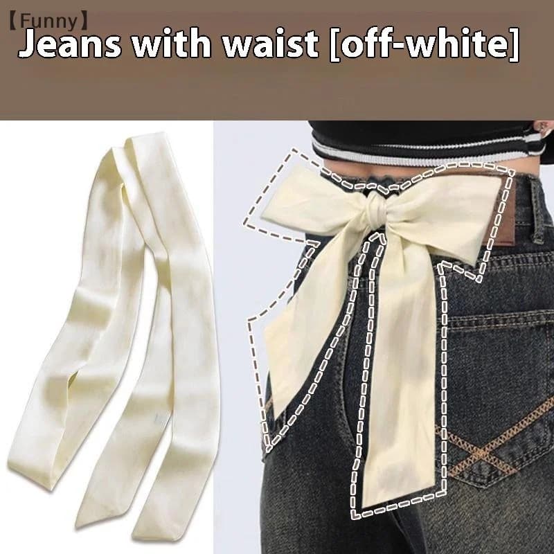 maveraFunnyalwaFashion Tinta unita Extra lungo Cintura a nastro largo Gonna Jeans Cintura Abito da damigella d'onore Sposa Abito da sposa Decor