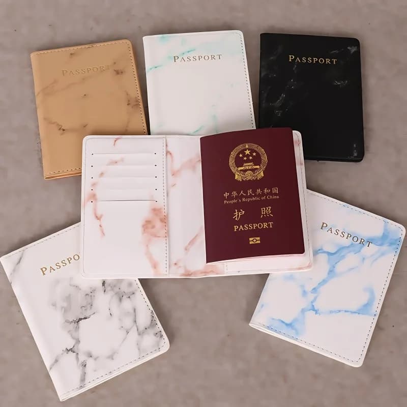 Porta passaporto per biglietti Pu Copertine per passaporto per biglietti Custodia protettiva per passaporto da viaggio Porta carte di credito ID Accessori da viaggio