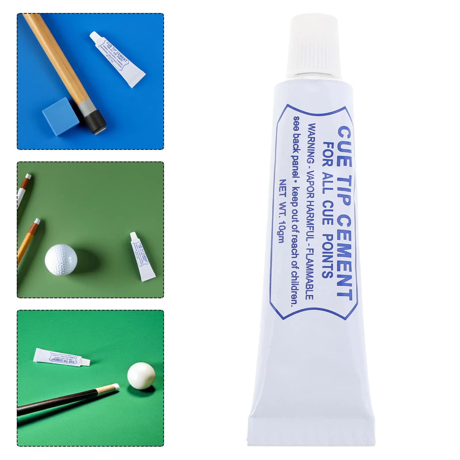 Colla per Punte di Stecche da Biliardo 10G, Adesivo Super Rapido per Riparazione e Sostituzione delle Punte di Stecche da Pool e Snooker
