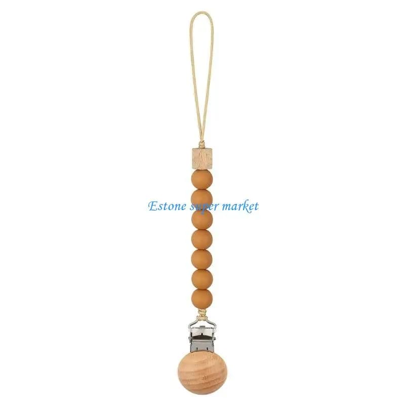 090B Clip per ciuccio per bambini Perline in silicone Catena per ciuccio Infantile Capezzolo Placare Clip per catena per ciuccio