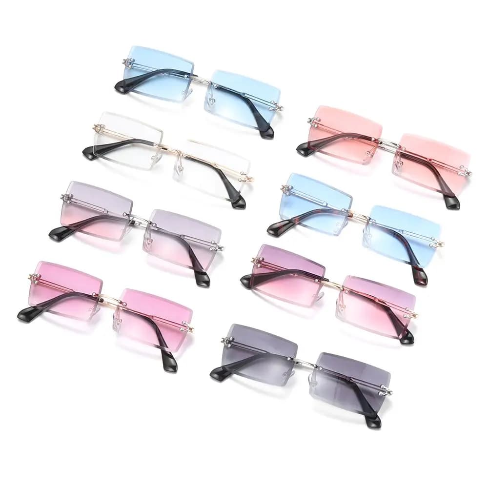 2020 Trendy UV400 Summer Eyewear Shades Occhiali da sole quadrati Occhiali da sole alla moda Occhiali da sole rettangolari