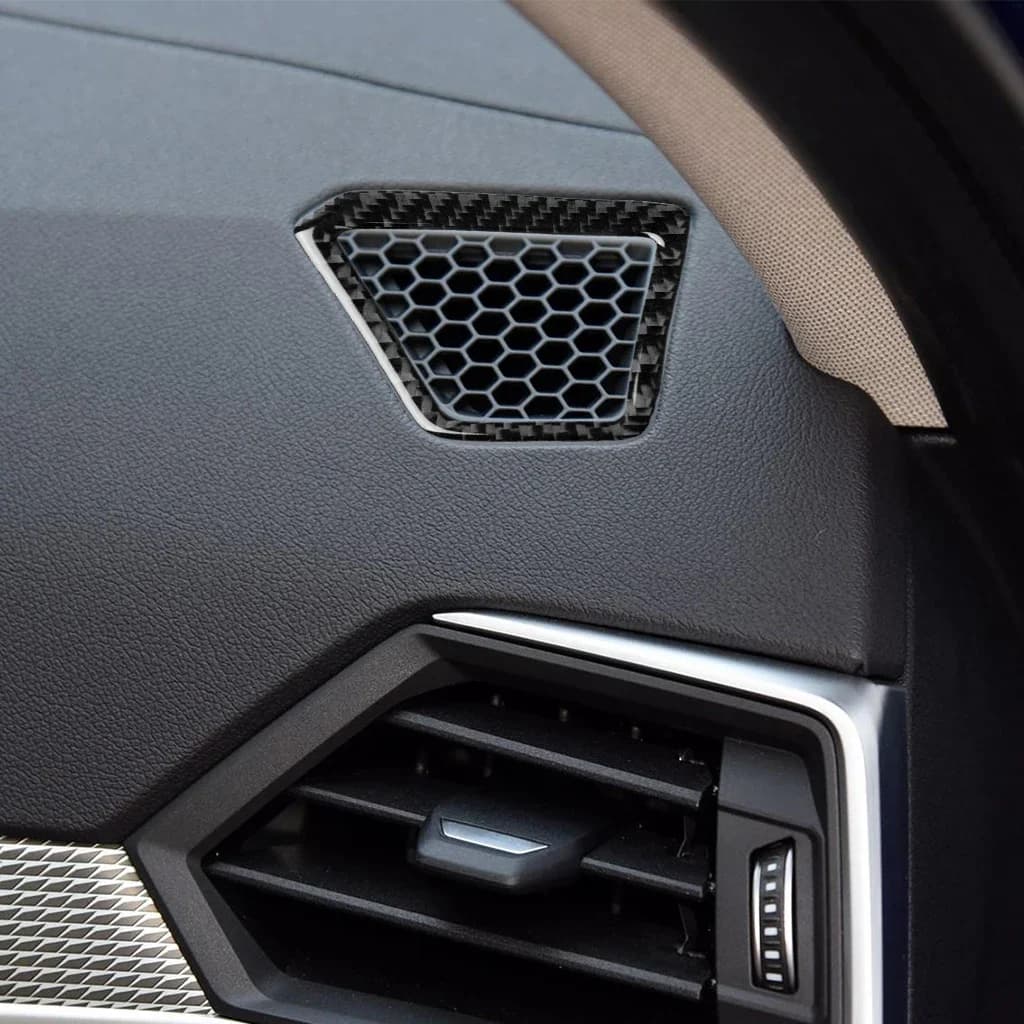 Carbon Fiber Dashboard Sides Air Exit Air Suction Car Accessories Interior Cover Stickers for BMW 4 G22 G23 G26 2021-2024
