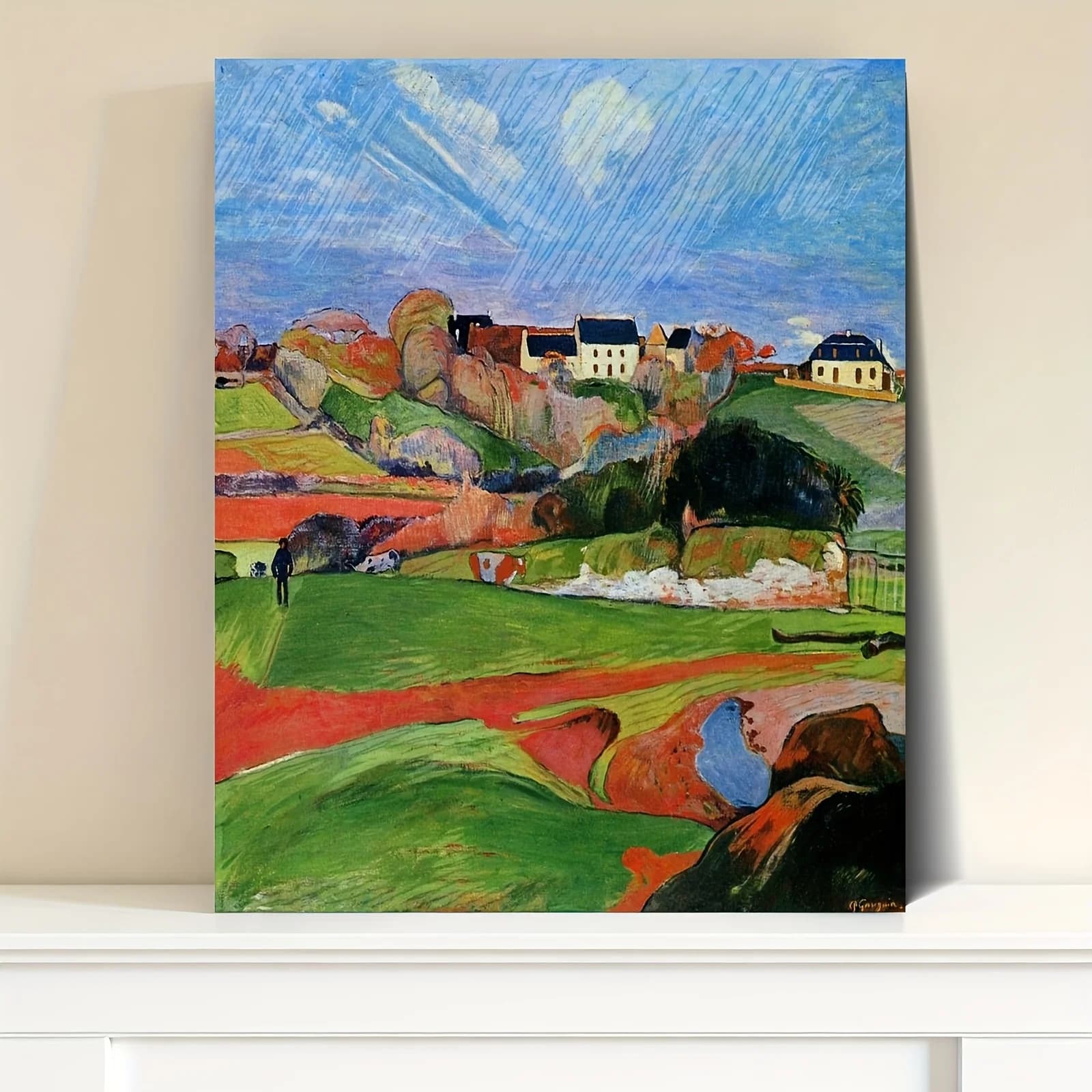 Professional Art Use A Beginner'S Acrylic Painting Set, Including Acrylic Paints, Canvas, Three Brushes, And an Instruction Manu