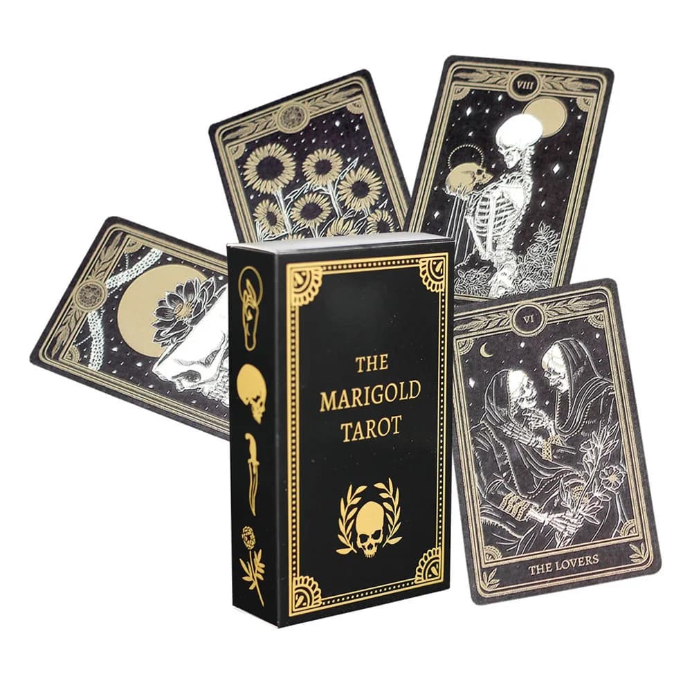 1 mazzo di carte dei tarocchi The Marigold per divinazione e predizione del futuro, gioco per famiglie e amici, intrattenimento e regali