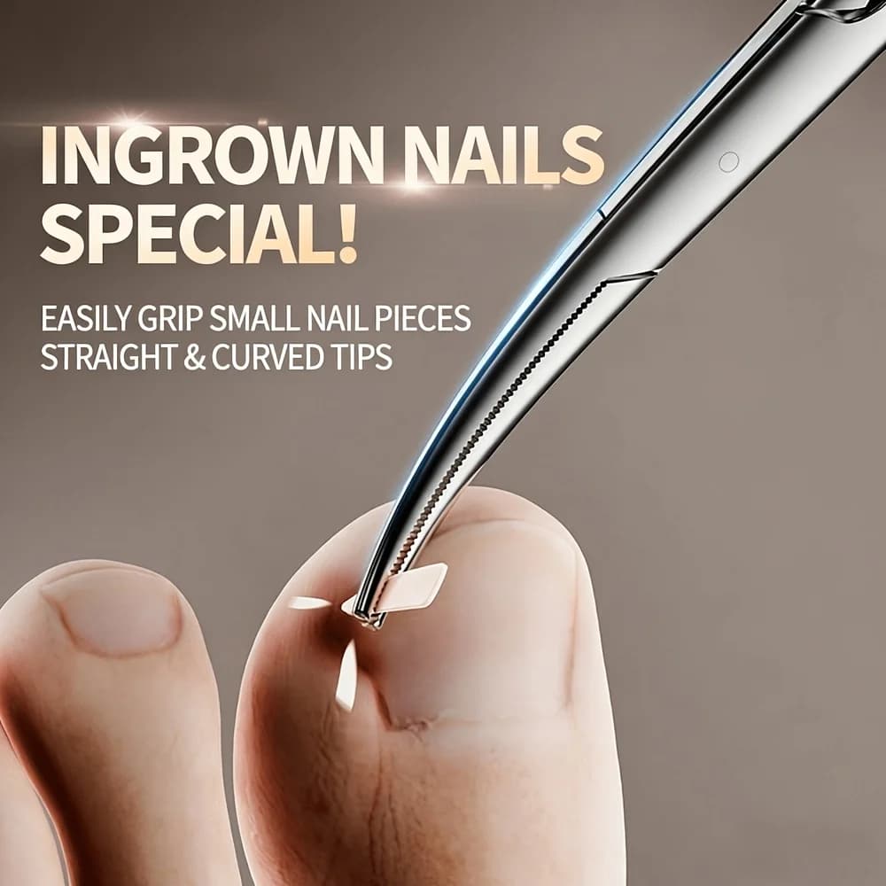 2 pezzi di tagliaunghie per i piedi - utilizzati per tagliare le unghie incarnite spesse. Strumento per rimuovere orecchini - strumento per la cura delle unghie. Per manicure