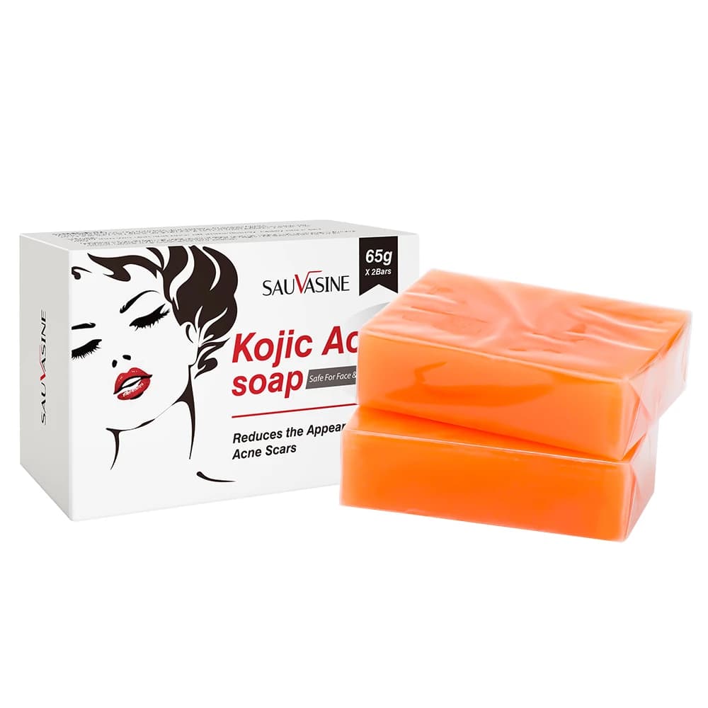 2 pieces of cogico acid soap with vitamin C oil hyaluronic acid cleansing deep delicate soap for face body control oil soap for face