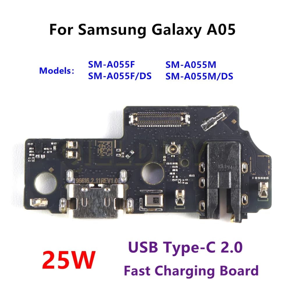Per Samsung Galaxy A05 SM-A055F A055M A055 USB Type-C 2.0 Dock Connettore Porta di Ricarica Scheda Modulo Microfono