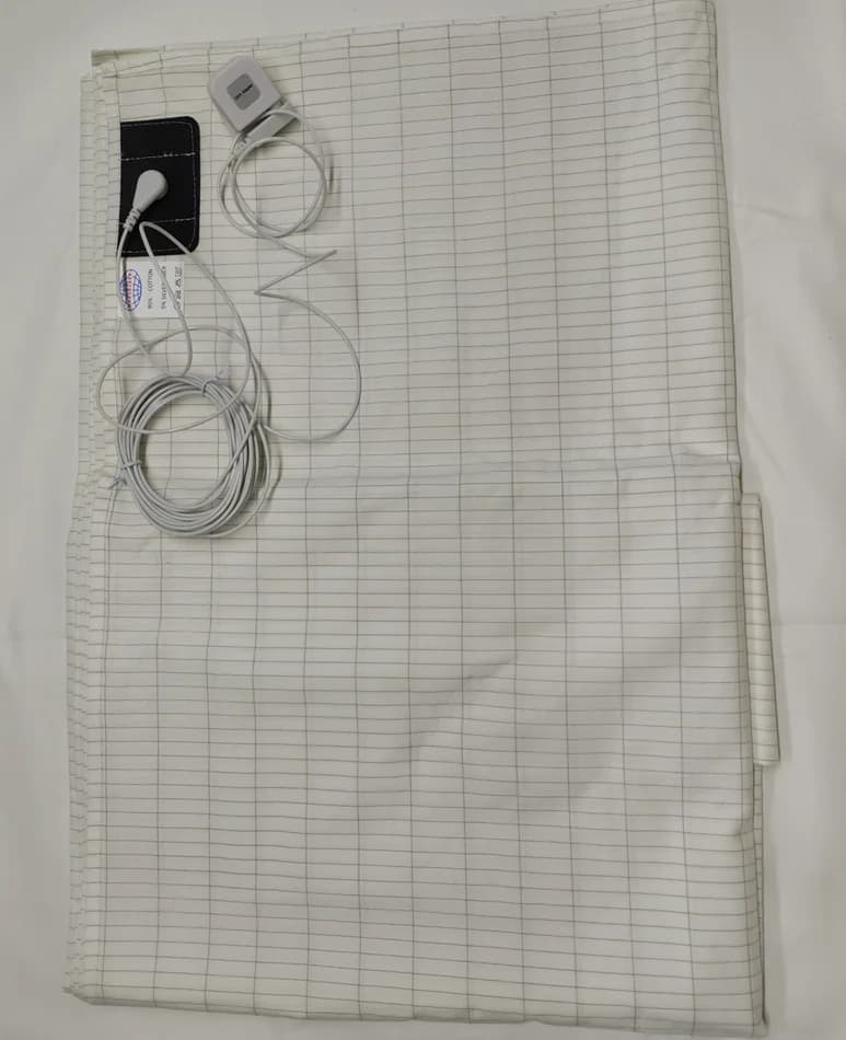 MAXSHARER Grounding Sheet 97 * 190 cm Silver Fiber conductive sheet Organic cotton ground sheet for better sleep