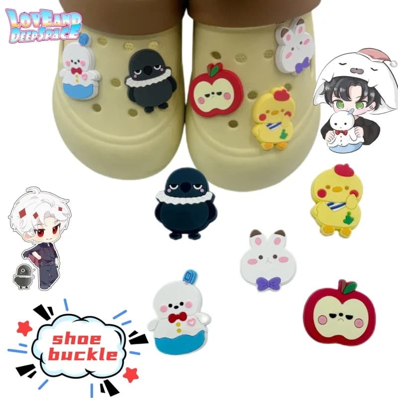New Love and Deepspace Xavier Rafayel Sylus anime game merchandise, DIY shoe decorations, personalized removable shoe charms.