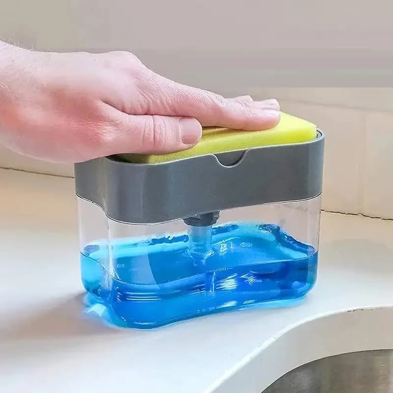 Dispenser di sapone portatile per detersivo da cucina Sapone per la casa Panno pulito Pentola per piatti Dispenser di sapone Strumenti per la pulizia