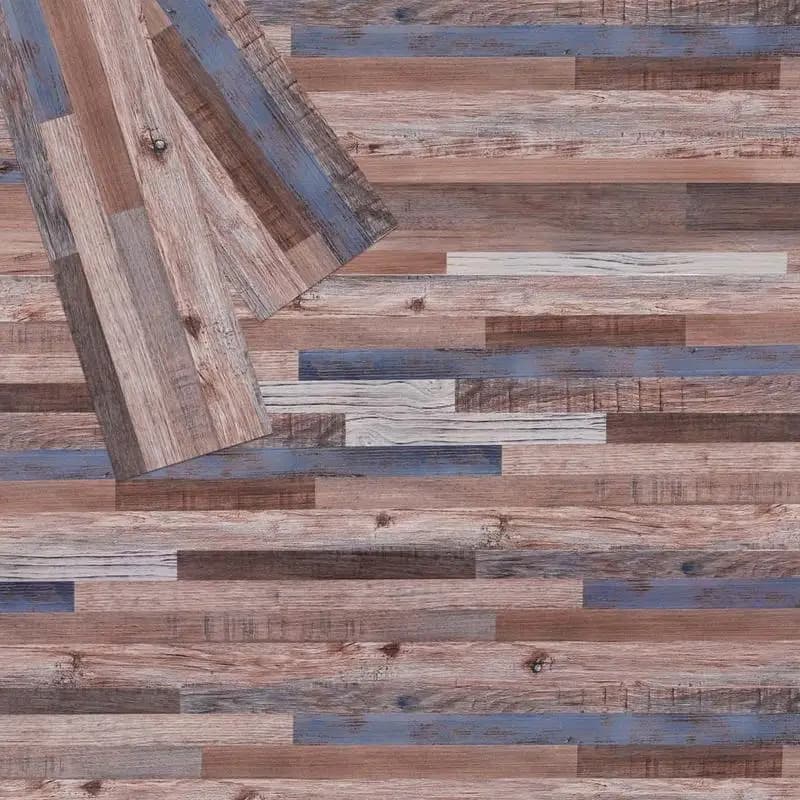 36 pezzi di legno invecchiato 12MIL x 6 pollici x 36 pollici resistenti all'acqua staccabili e incollabili per pavimenti in vinile, 54 piedi quadrati per scatola, facile installazione, durevole
