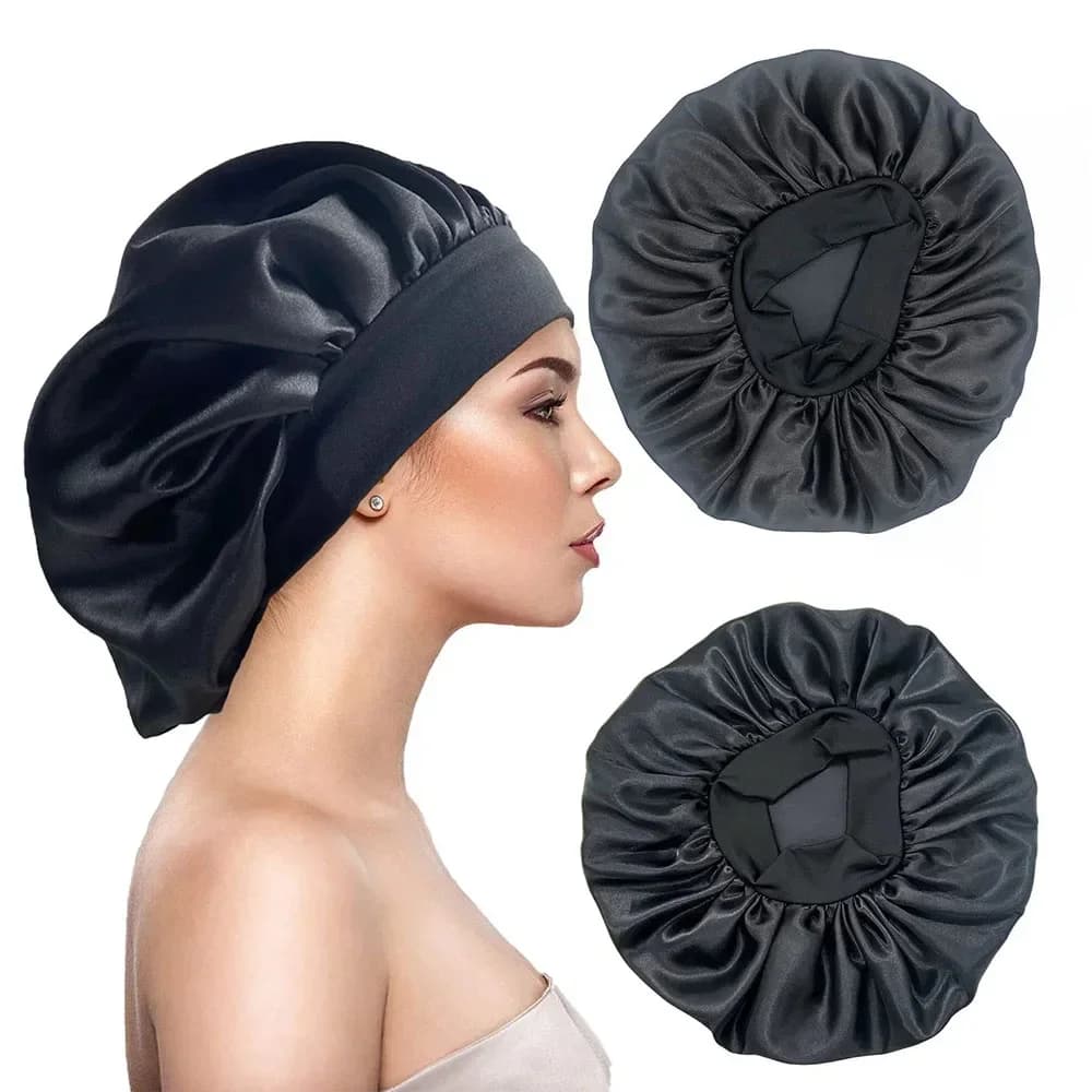 New night hair cap in satin Solid night hat for woman Sleep care head Night cap for woman Hat unisex