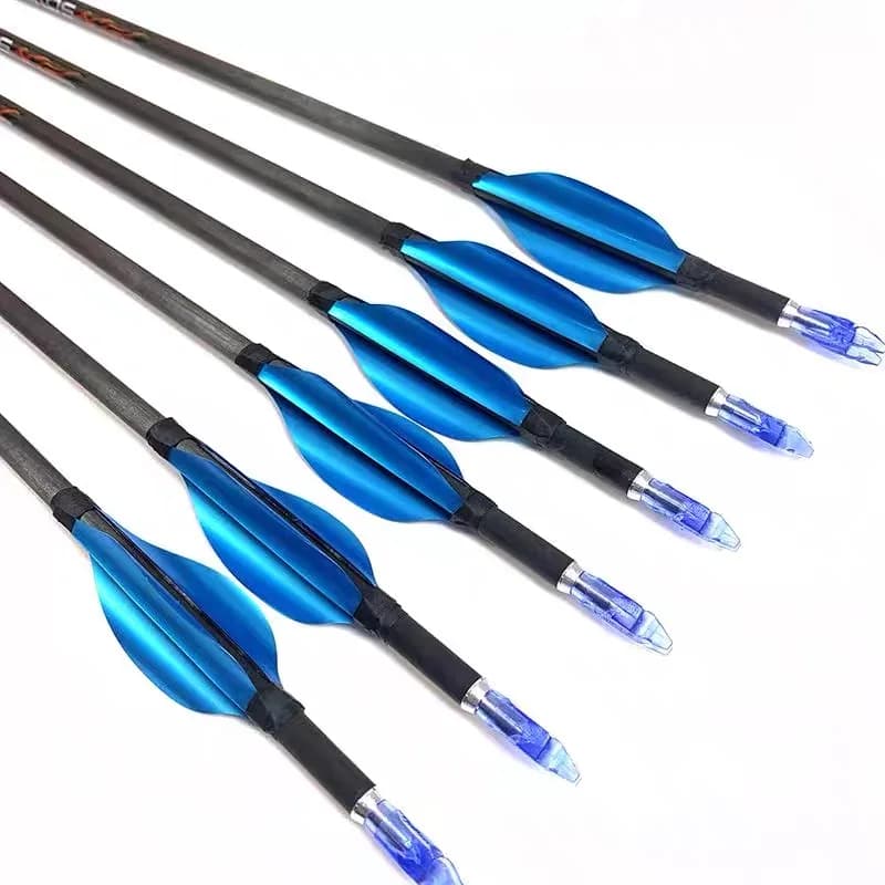 Frecce in carbonio puro con rettilineità 0.001" ID 4.2mm Spine 350/400/450/500/550/600/650/700/750/800/900/1000/1100/1300/1500/1800 per tiro con l'arco