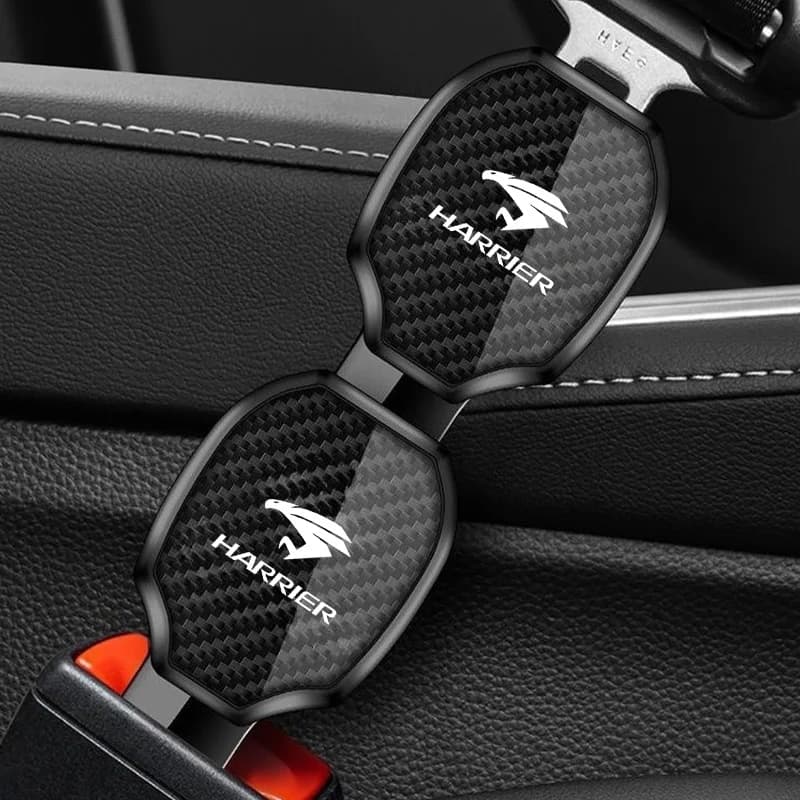 Car Seat Belt Clips Carbon Exterior Buckle Lock Spine Car Accessories for Toyota Harrier 2012-2025 Optional Logo Support