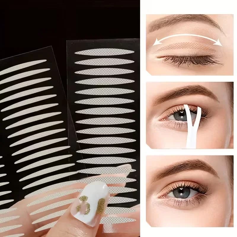 240 Pieces of Tape Invisible Sticker for Double Piega del Palpebra, Wall decal Natural Transparent Beige to Self-adhesive Strips for Makeup Eyes with Tools