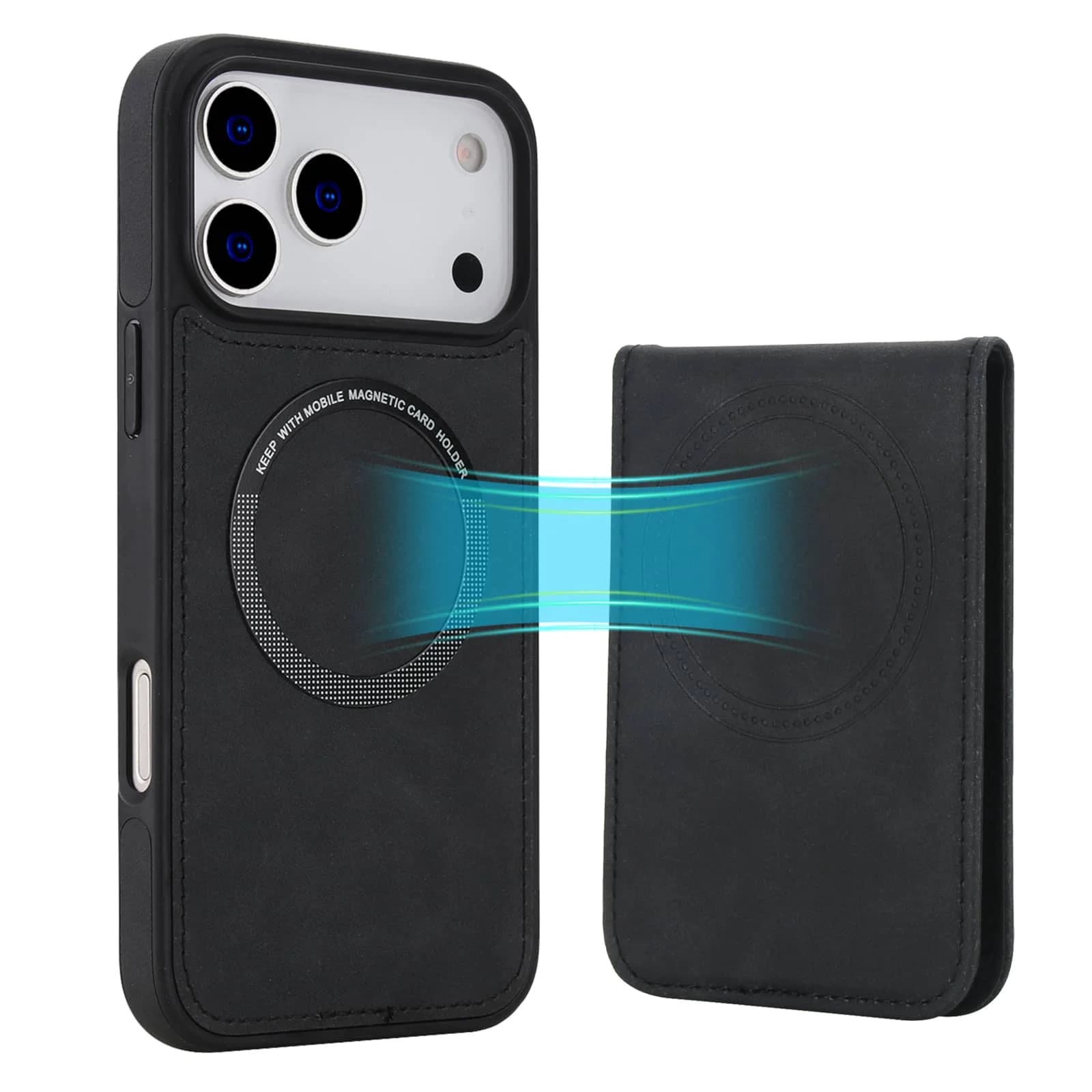 Custodia a Portafoglio Magnetica 2 in 1 Staccabile WEFOR per iPhone 17 16 15 14 13 12 Pro Max con Porta Carte, Blocco RFID e Funzione Kickstand