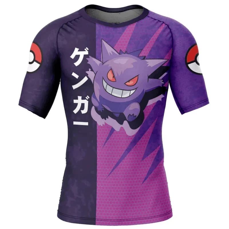 Clothing Surf Gengar 2026 BJJ MMA Rash Guard Men Sleeve Short T-Shirt Underwater for Kids Bathroom Costumes GYM Y2k Beach Activities