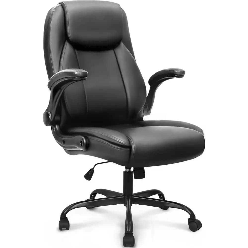 Sedia da Gaming Ergonomica per Ufficio e Casa con Supporto Lombare, Braccioli Ribaltabili, Altezza Regolabile, Girevole con Ruote