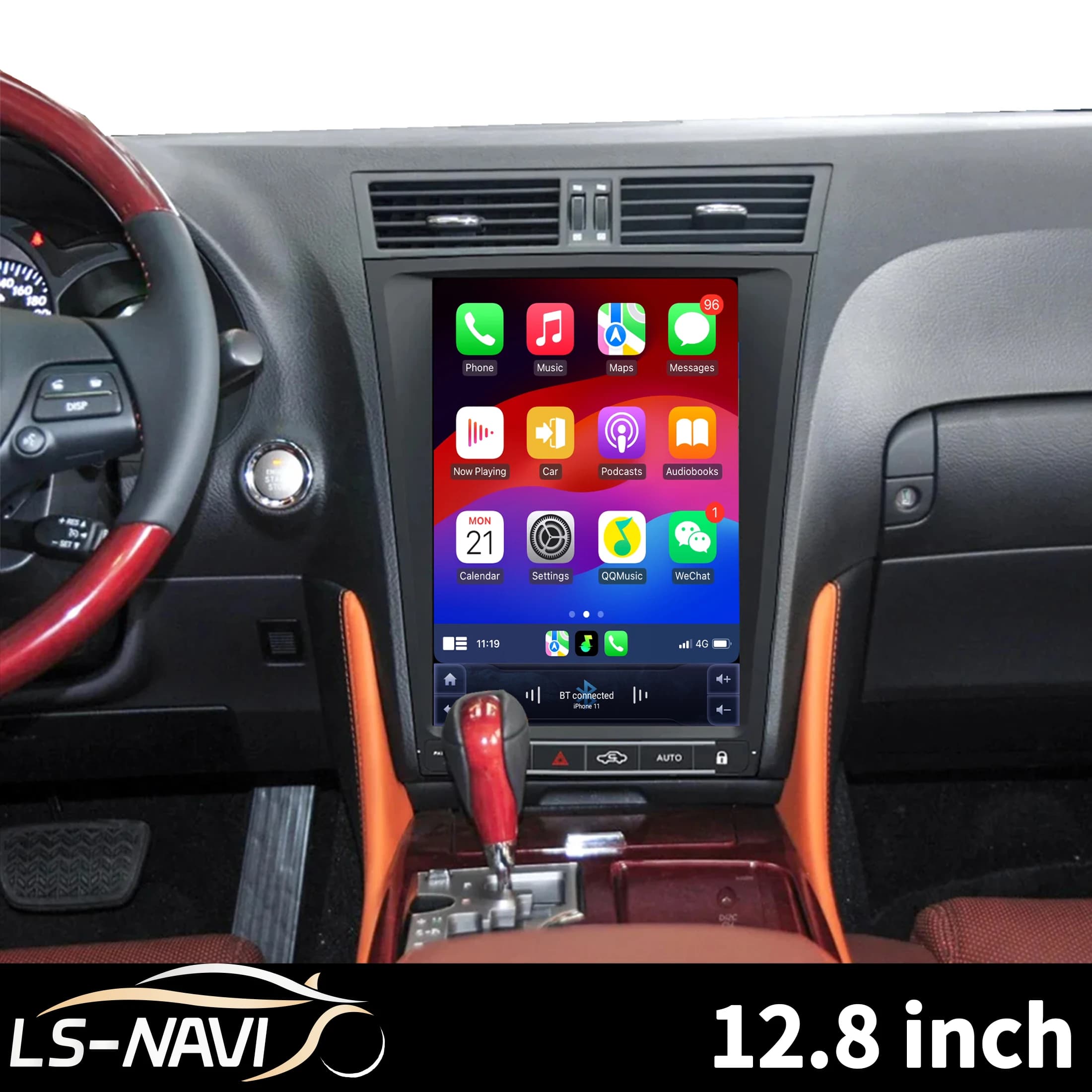 12.8'Wireless Bluetooth CarPlay Touch Screen Stereo for Lexus GS450h GS300 GS350 2005-2008 Car Radio