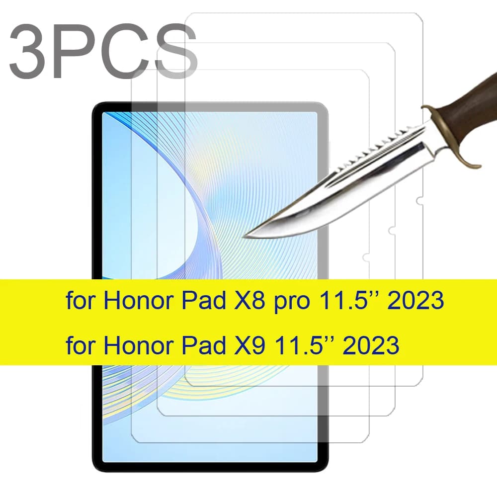 3PCS per Honor Pad X8 pro/Honor pad X9 11.5 ''2023 protezione dello schermo in vetro temperato 3 confezioni pellicola protettiva per tablet HD antigraffio