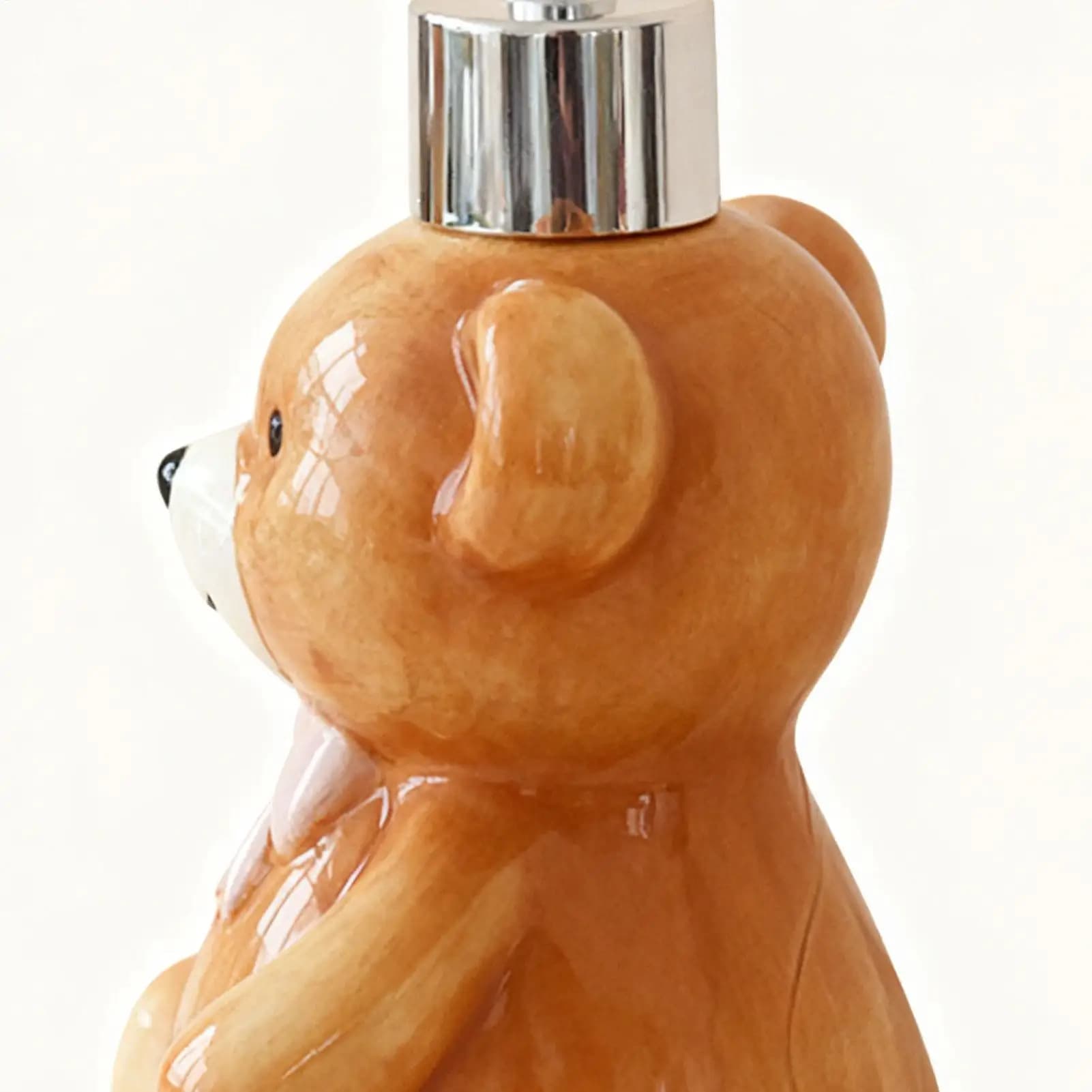 Dispenser di sapone per lavello da cucina 350ml riutilizzabile con design a forma di orso, bottiglia di sapone da cucina per doccia, lavanderia