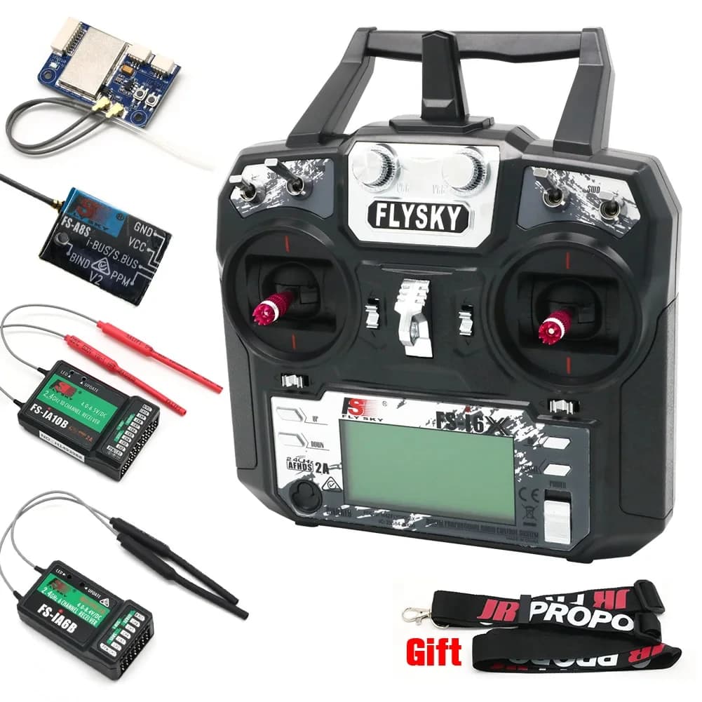 Trasmettitore originale Flysky FS-i6X 10CH 2.4GHz AFHDS 2A RC con ricevitore FS-iA6B FS-iA10B FS-X6B FS-A8S per Drone aereo Rc