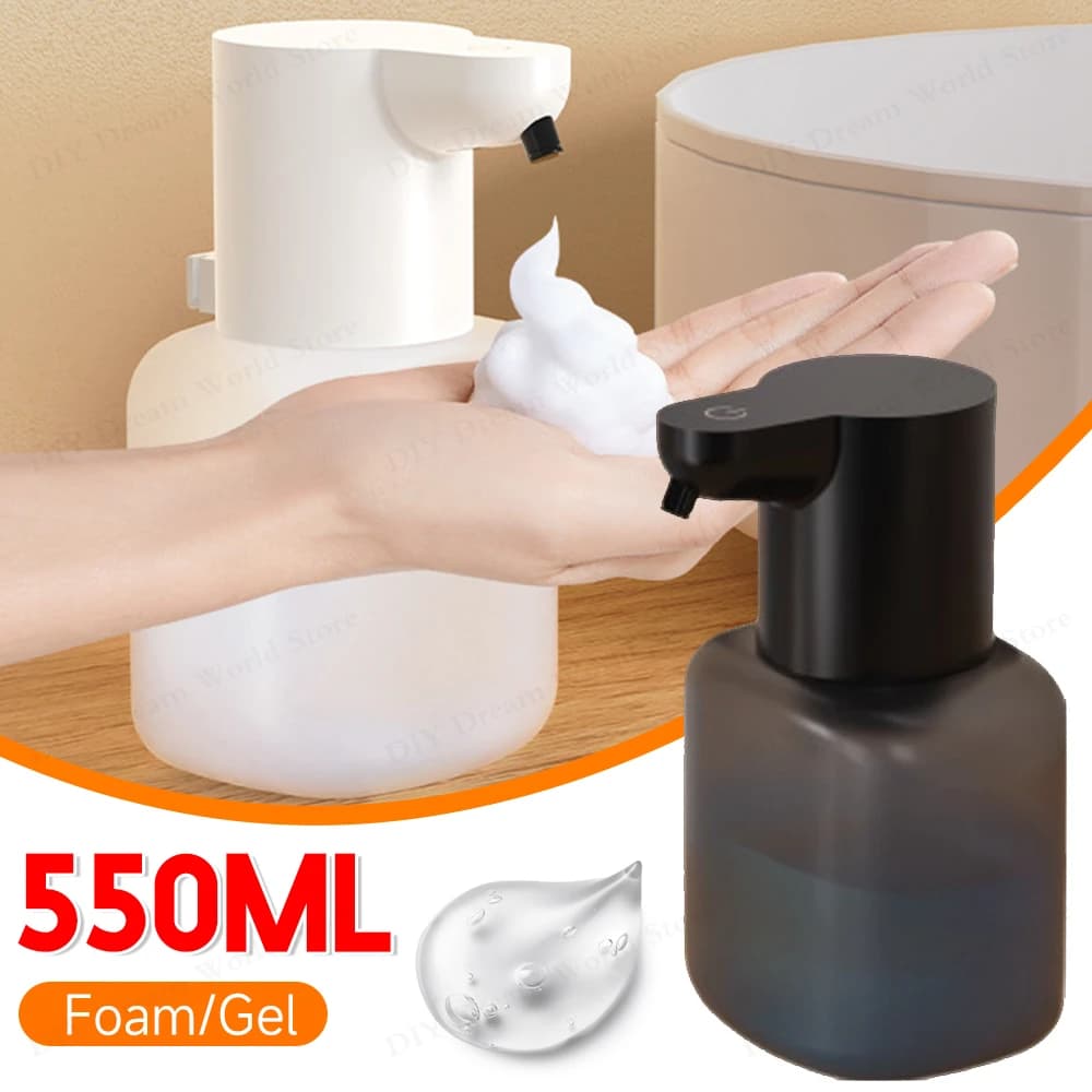 Dispenser automatico di sapone liquido da 550ml sensore a infrarossi Dispenser di disinfettante per sapone elettrico senza contatto USB per cucina bagno