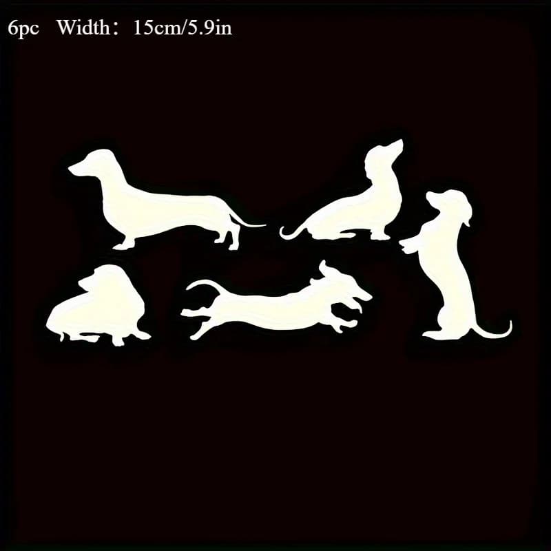 Cute Dachshund Waterproof Vinyl Stickers Durable Decals For Car Laptop Wall Decor