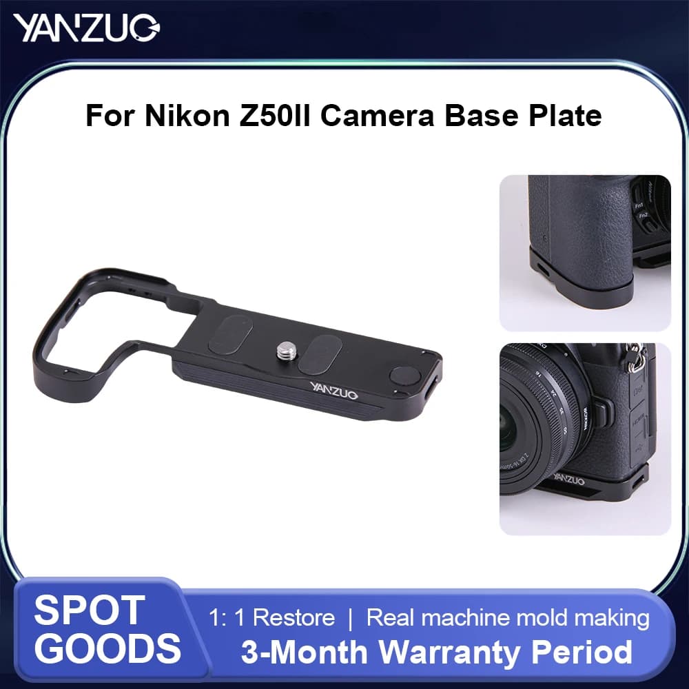 YANZUO Metal Base Plate for Nikon Z50II Standard Quick Release Plate Tripod Camera Bottom Protective Accessory