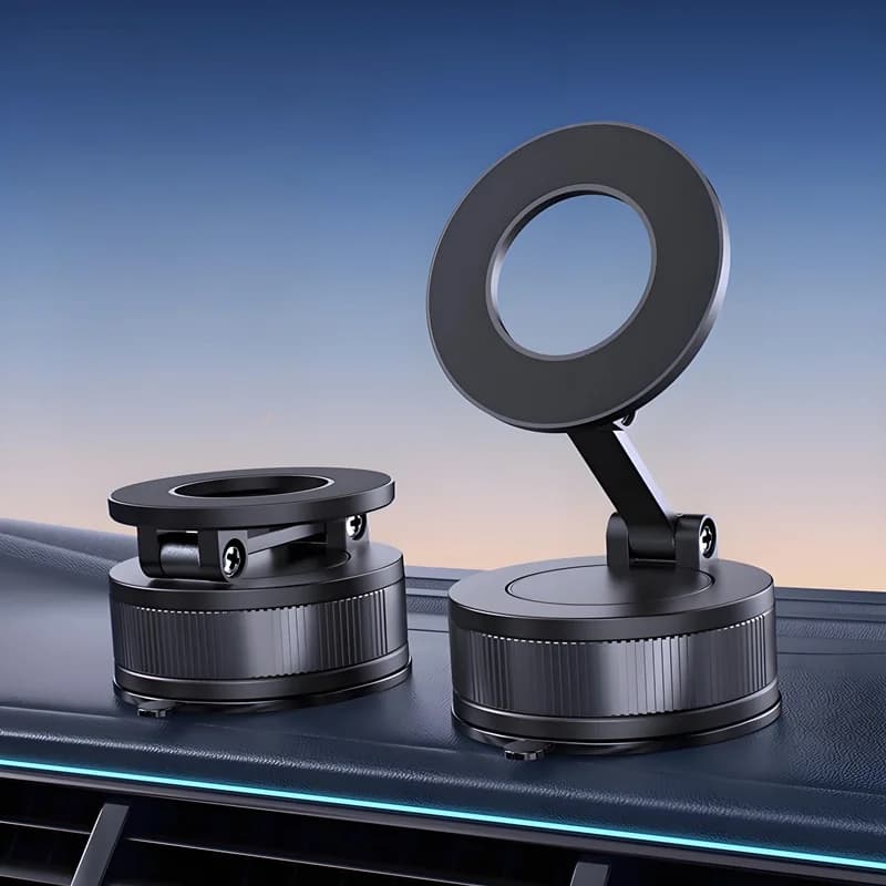 Supporto magnetico per telefono da auto con aspirazione sottovuoto 360 ° Doccia da bagno con specchio da cucina con montaggio a rotazione per Iphone 16 15 14 13 12 11 Pro Max