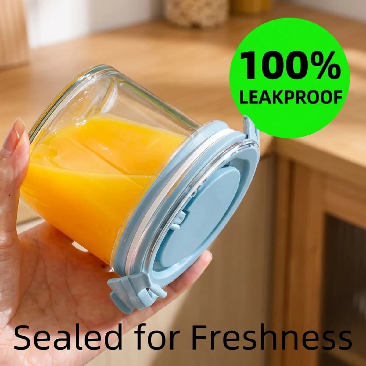 Contenitore Ermetico in Vetro Borosilicato per Alimenti, Ciotola con Coperchio, Adatta al Microonde, Scatola per Preparazione Pasti