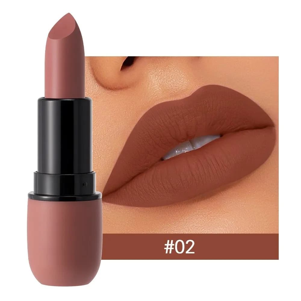 New 6 Colors Matte Lipstick Waterproof Long Lasting Velvet Lip Glaze Smooth Non-stick Cup Lip Contour Pencil Cosmetic