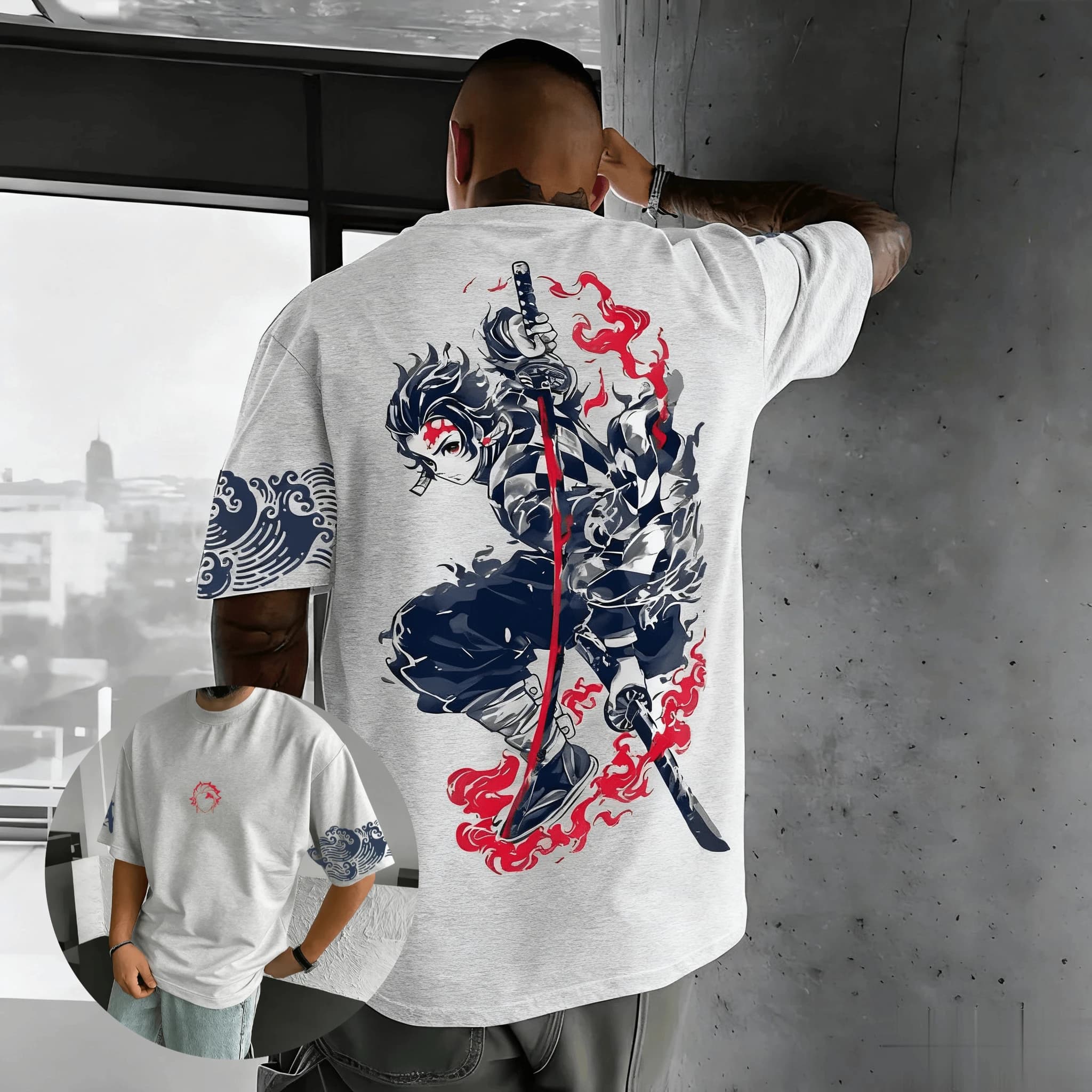 Demon Slayer Anime Graphic T Shirt Uomo Donna Manica corta Tee Cotone Streetwear Casual Top Estate Moda oversize Y2k Unisex