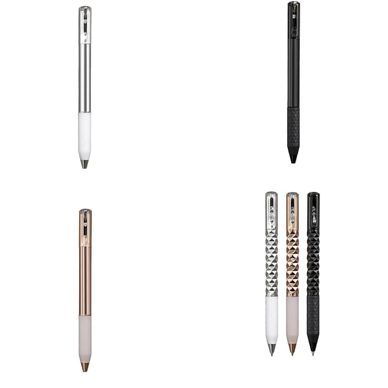 Penna a pieghe in metallo geometrico Fidget, Switchpen a forma di metallo antistress, penna Gel retrattile da 0.5Mm