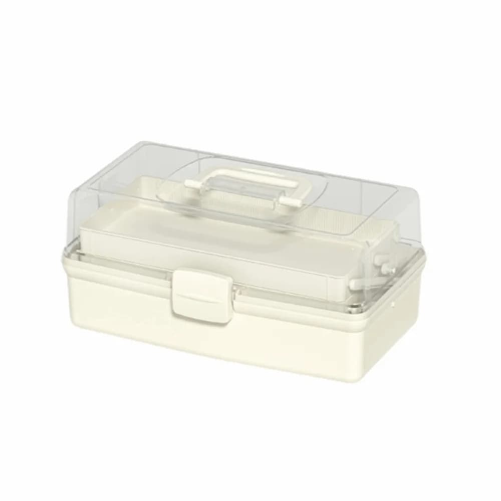 Fishing Gear Portable 3 Layer Storage Box Clear Plastic Art Craft Organizer Stackable Tackle Box Travel