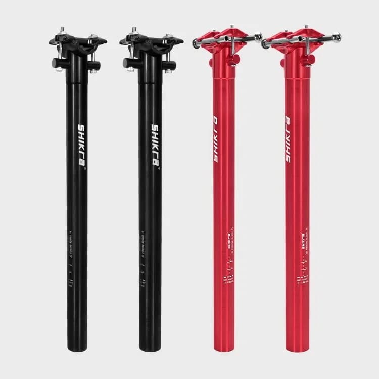 SHIKRA Mountain Road Bike Bicycle Seatpost Ultra-light Aluminum Alloy 27.2/ 31.6*400mm Seat Tube Black Red Titanium